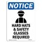 Signmission OSHA Notice Sign, Hard Hats & Safety With Symbol, 10in X 7in Rigid Plastic, 7" W, 10" H, Portrait OS-NS-P-710-V-13273 - alternate 1